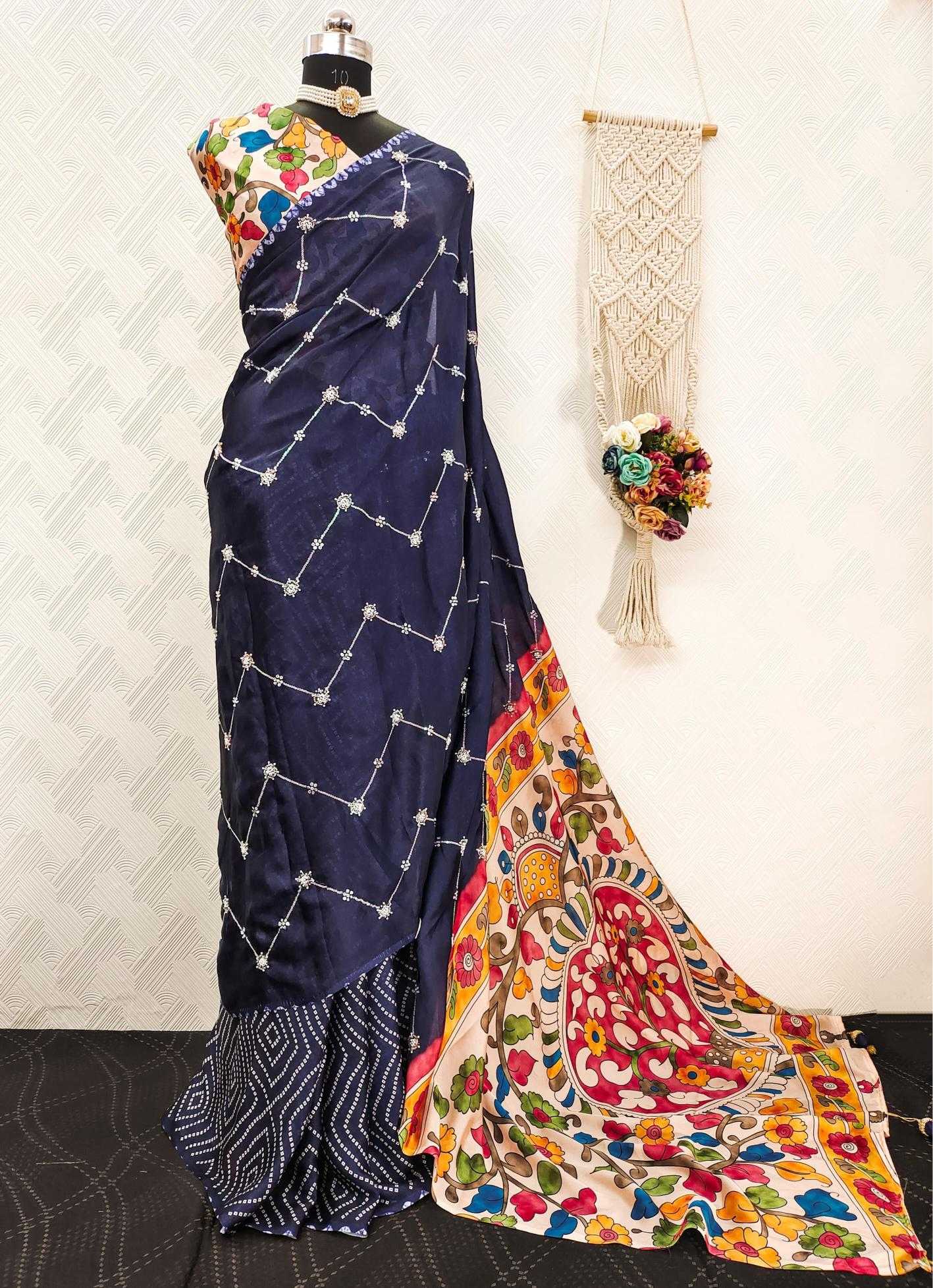 Ynf Georgette KESH484 intricate Sarees Wholesale Printed Sarees Georgette Sarees Ajrakh Sarees Manufacturer