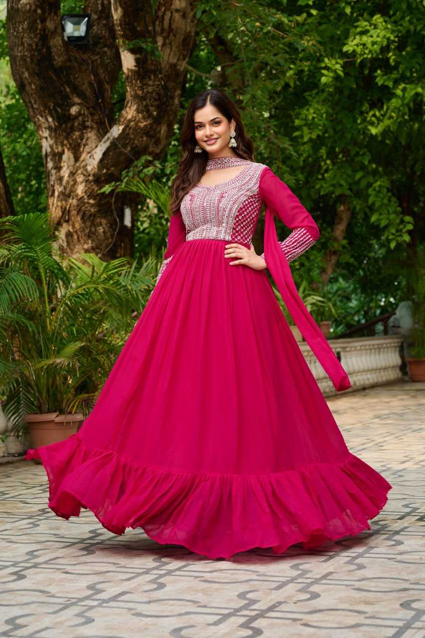 Ynf Georgette KESH489 1151-2 Gowns Wholesale Designer Gowns Sequin Gowns Manufacturer