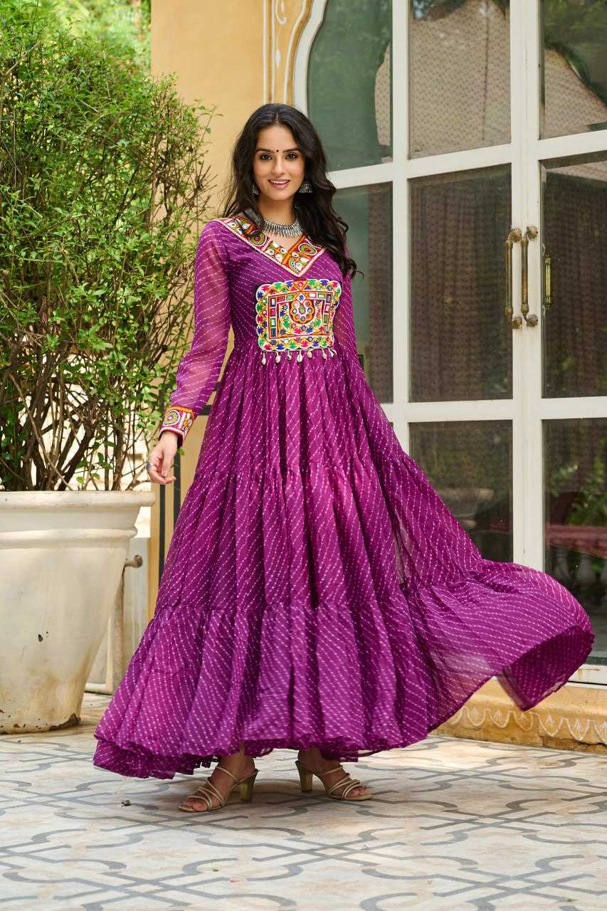 Ynf Georgette KESH489 1182 Gowns Wholesale Printed Gowns Long Gowns Georgette Gown Manufacturer