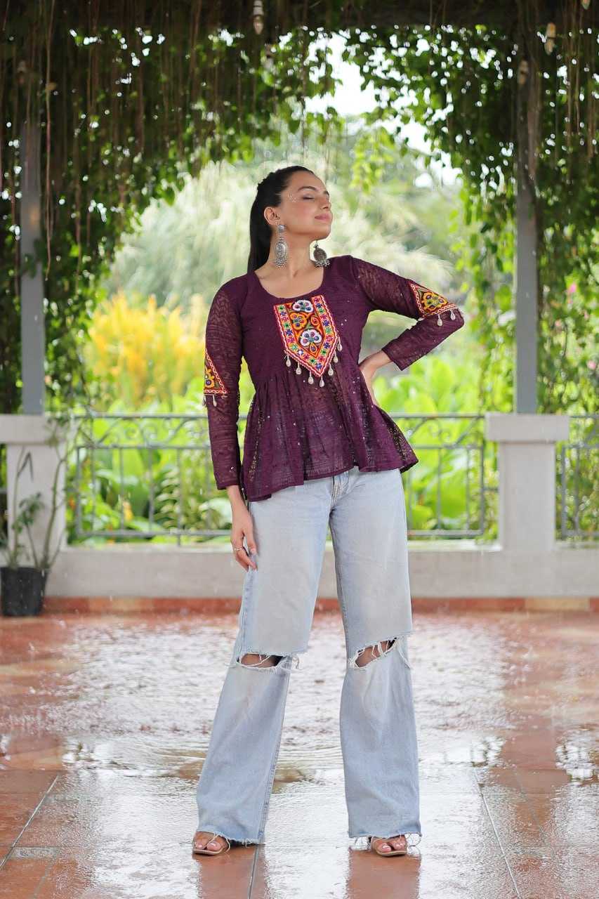 Ynf Georgette KESH489 1186 Western Wears Festive Collections Wholesale Tops One Piece Dress Manufacturer