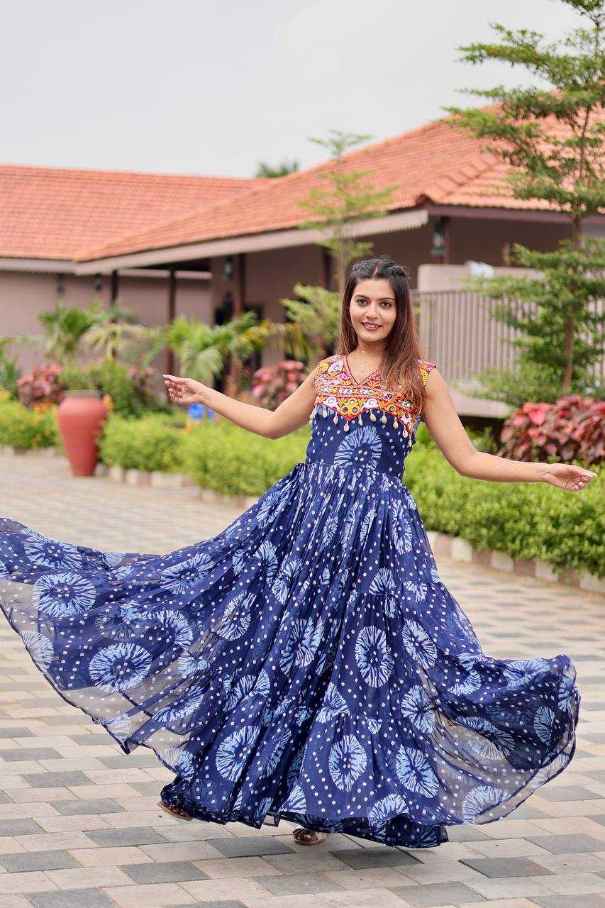 Ynf Georgette KESH498 116 Gowns Wholesale Printed Gowns Long Gowns Georgette Gown Manufacturer