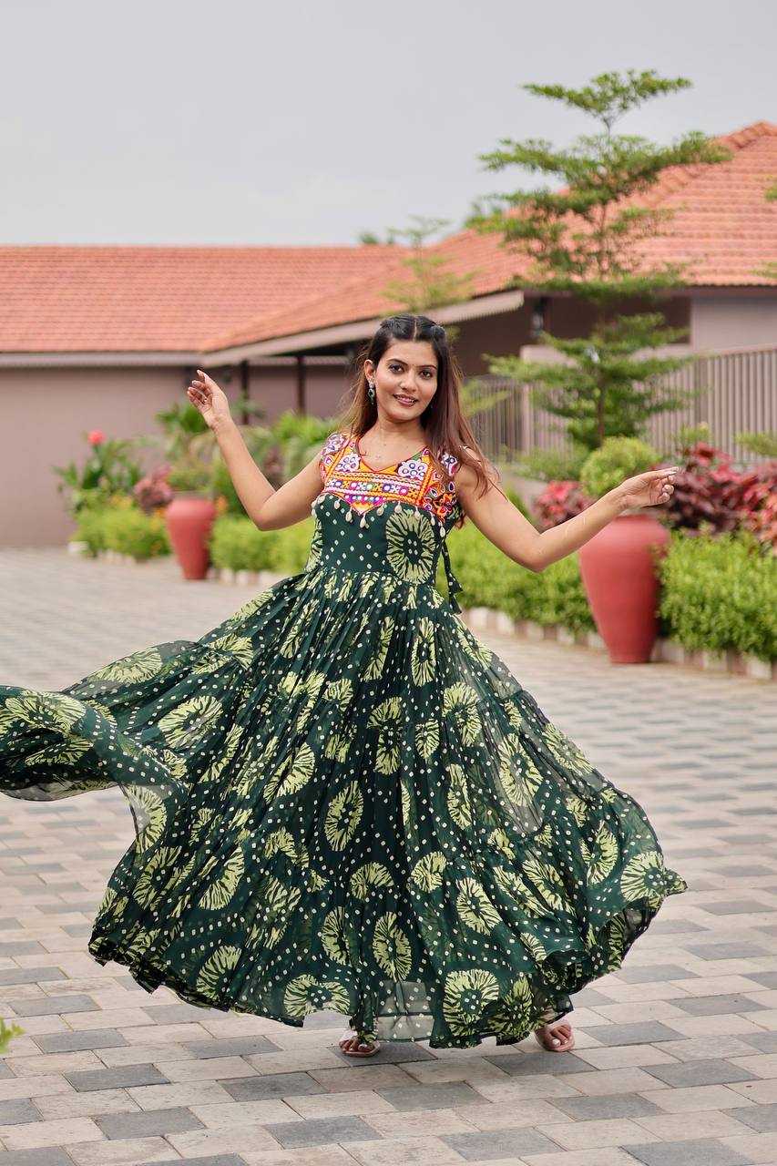 Ynf Georgette KESH498 116 Gowns Wholesale Printed Gowns Long Gowns Georgette Gown Manufacturer
