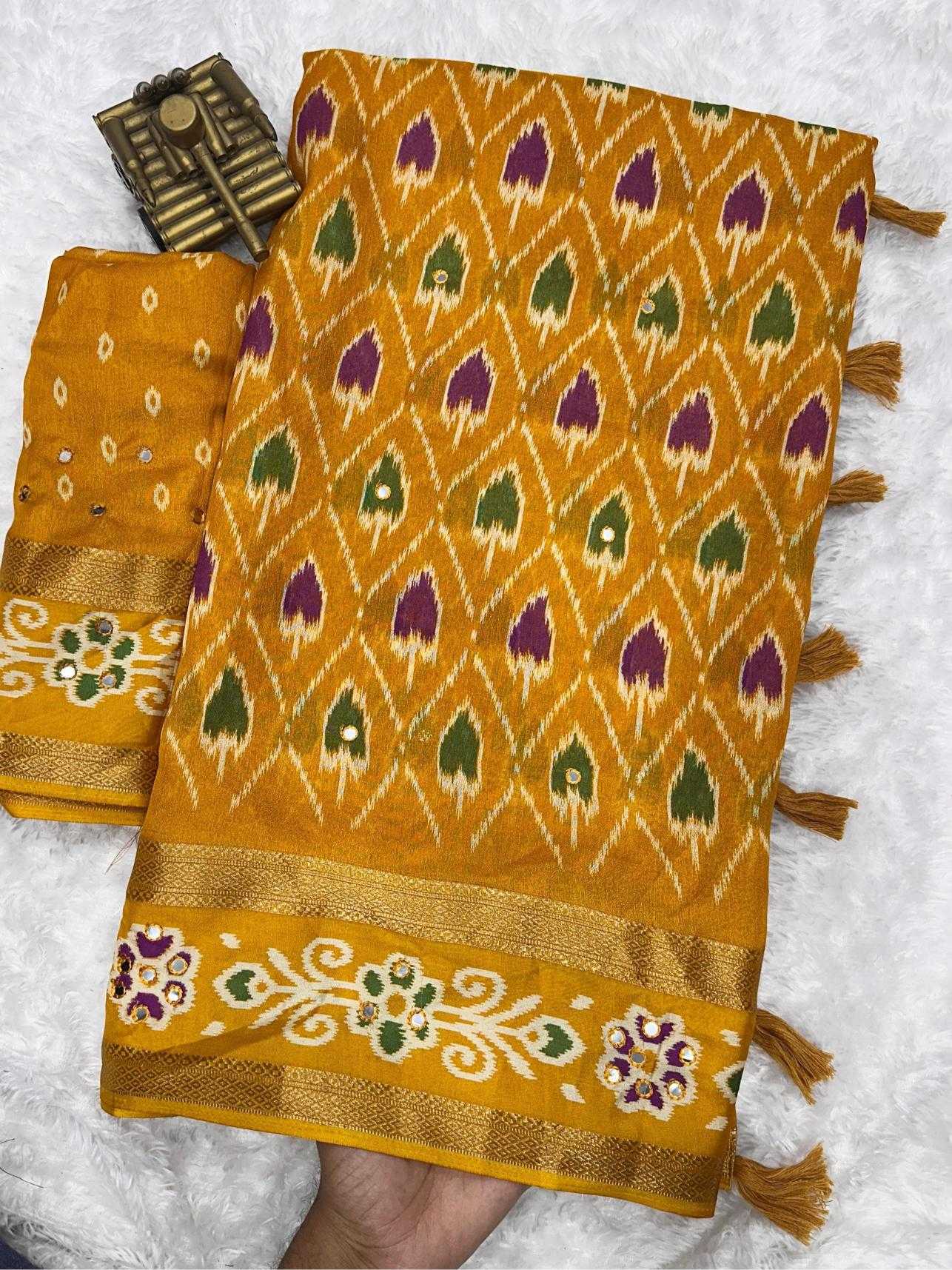 Ynf Georgette KESH500 Koyal Sarees Wholesale Georgette Sarees Mirror Work Saree Traditional Sarees Manufacturer
