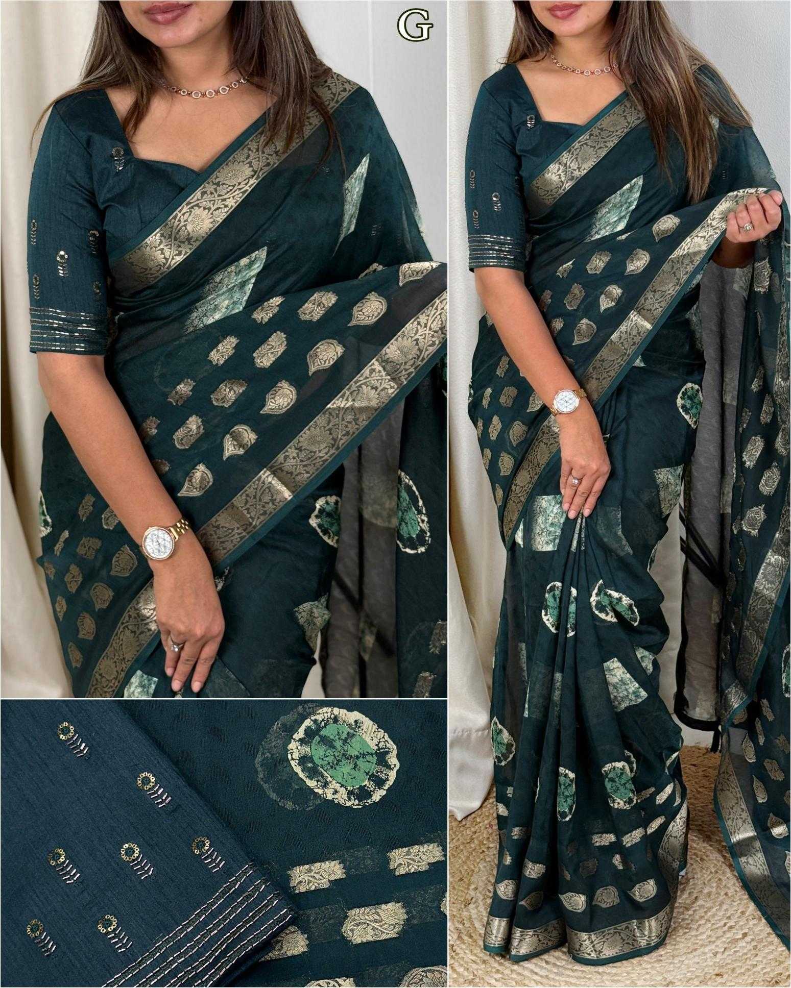 Ynf Georgette KESH500 Yamini Sarees Wholesale Georgette Sarees Butta Sarees Zari Border Sarees Manufacturer