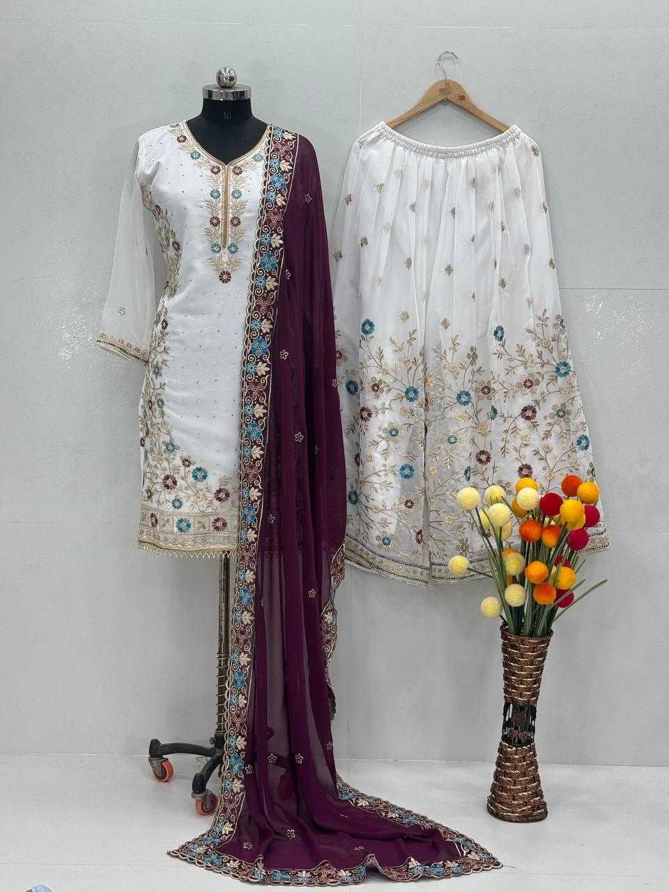 Ynf Georgette KESH512 1678 Suits & Dresses Wholesale Ladies Suits Palazzo Suit Embroidered Suits Manufacturer