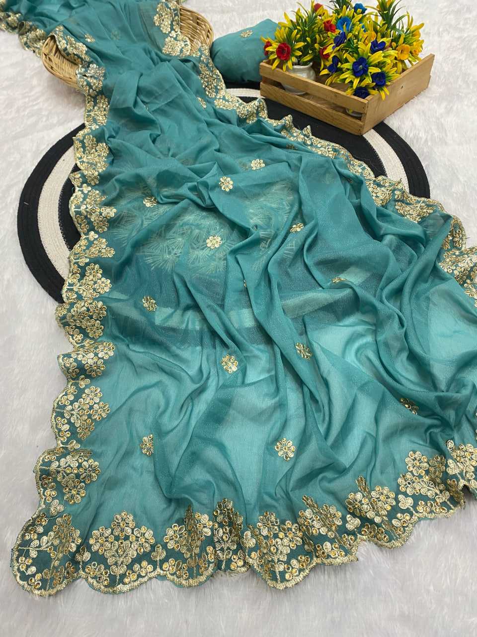 Ynf Georgette KESH514 NEW DESIGN Sarees Wedding Collections Festive Collections Wholesale Georgette Sarees Zari Border Sarees Sarees With Blouse Manufacturer