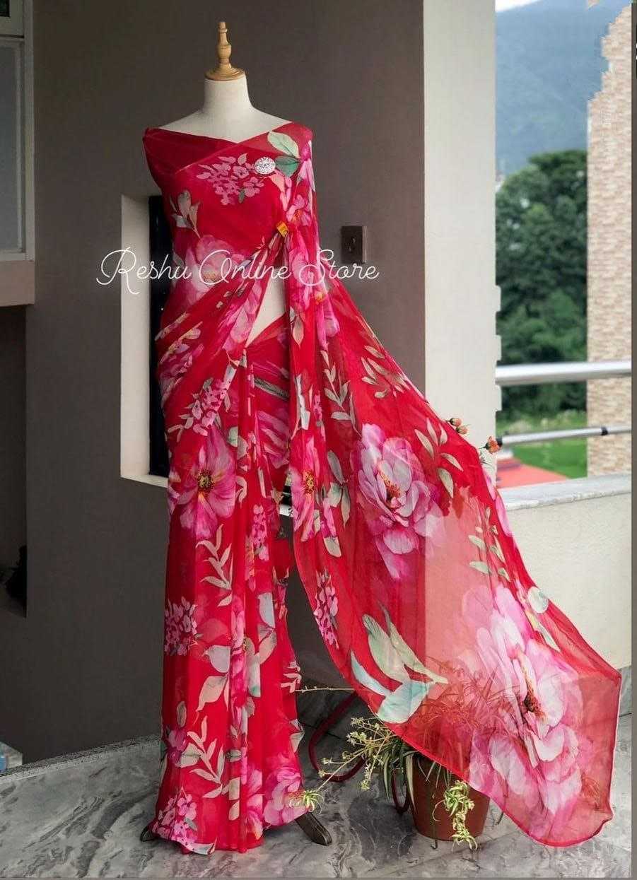 Ynf Georgette KESH518 4317 Sarees Wholesale Georgette Sarees Printed Georgette Saree Weightless Sarees Lightweight Sarees Manufacturer