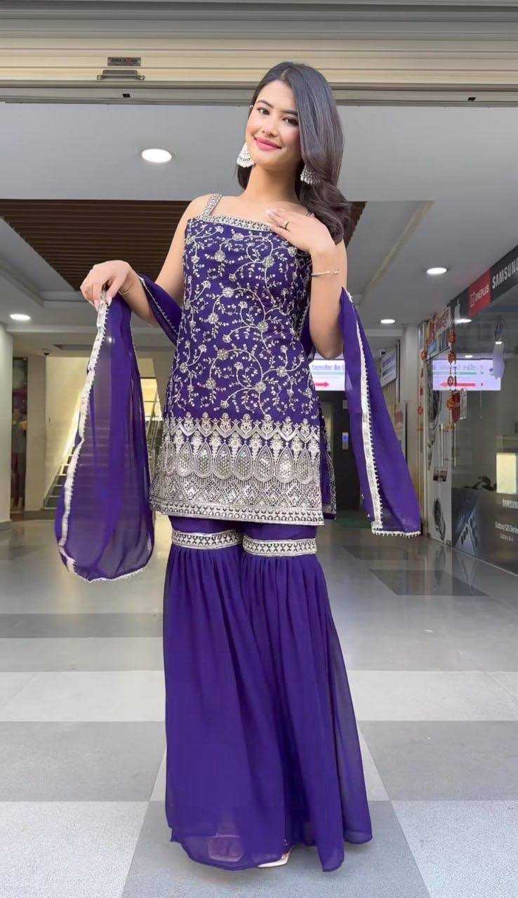 Ynf Georgette KESH526 93 Suits & Dresses Wholesale Sharara Salwar Suits Embroidery Suits Georgette Suit Manufacturer