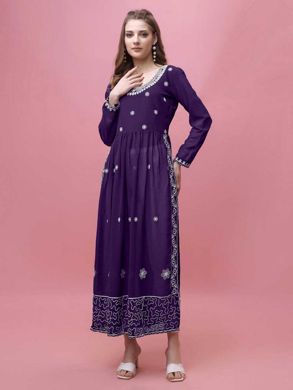 Ynf Georgette KESH552 95 Kurti Wholesale Casual Kurtis Festive Kurtis Anarkali Kurtis Embroidered Kurtis Manufacturer