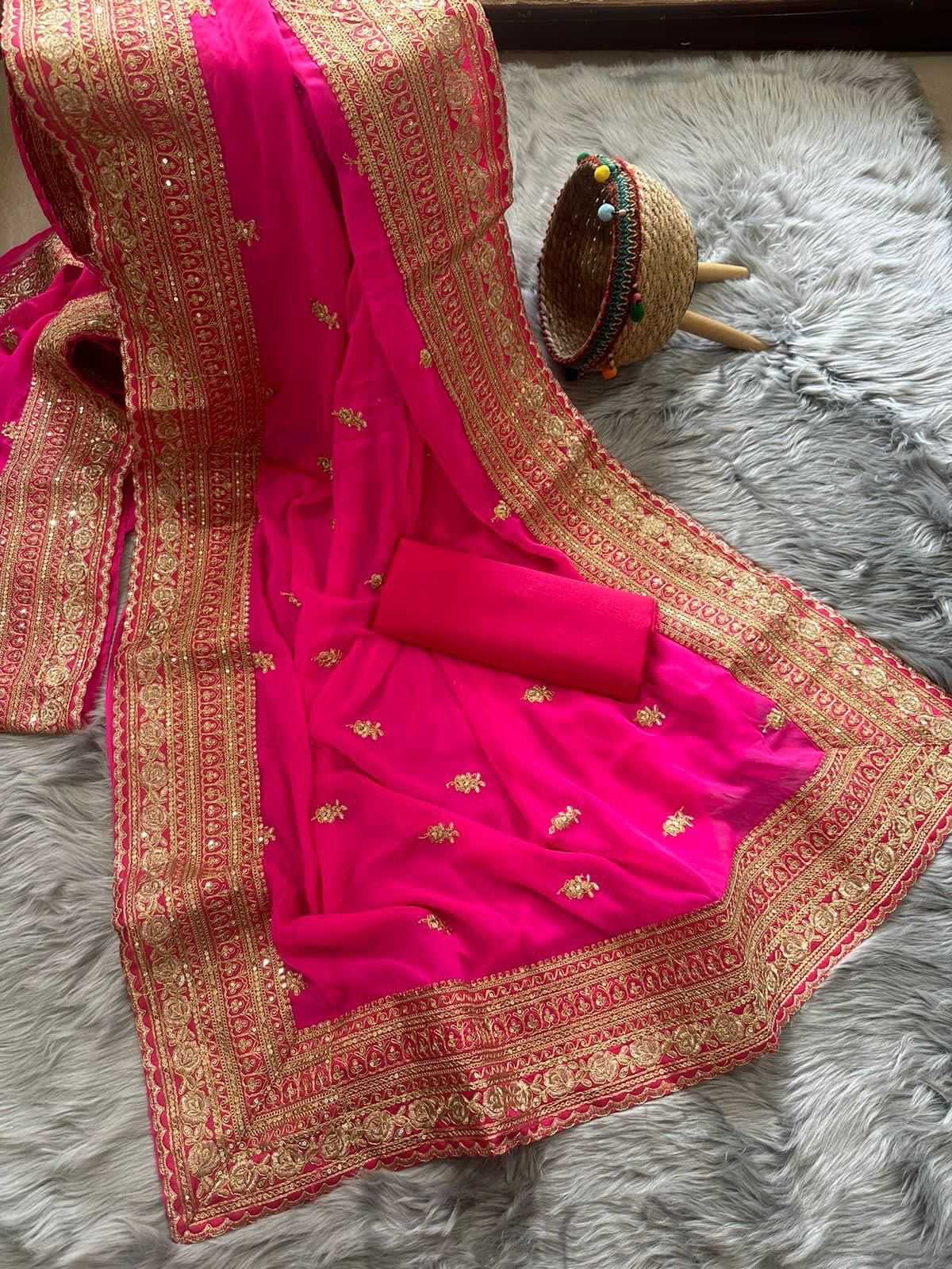 Ynf Georgette RIN134 0196 Sarees Wholesale Designer Sarees Georgette Sarees Embroidered Sarees Manufacturer