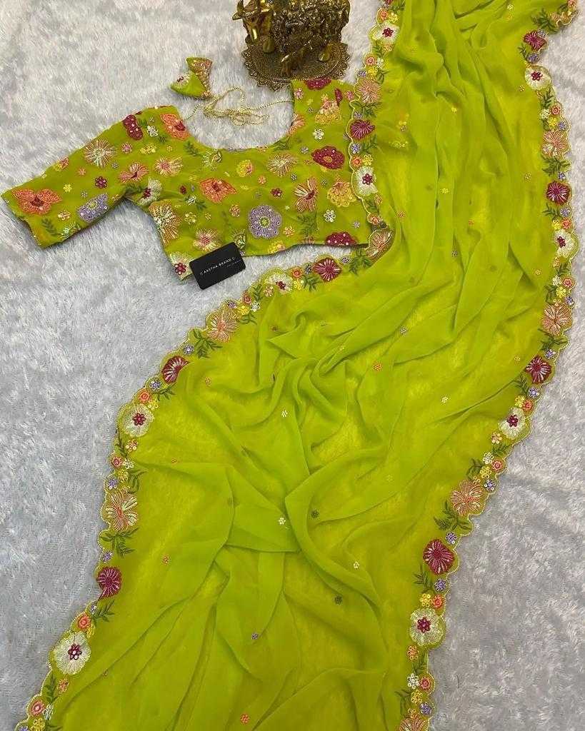 Ynf Georgette RIN134 0251 Sarees Wedding Collections Wholesale Designer Sarees Georgette Sarees Embroidered Sarees Manufacturer
