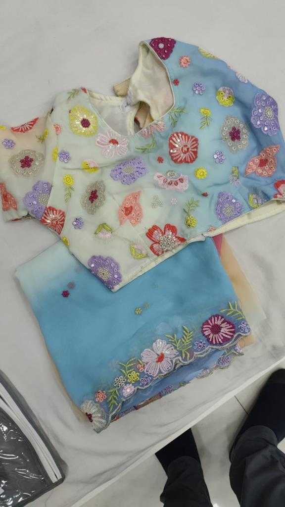 Ynf Georgette RIN134 0251 Sarees Wedding Collections Wholesale Designer Sarees Georgette Sarees Embroidered Sarees Manufacturer