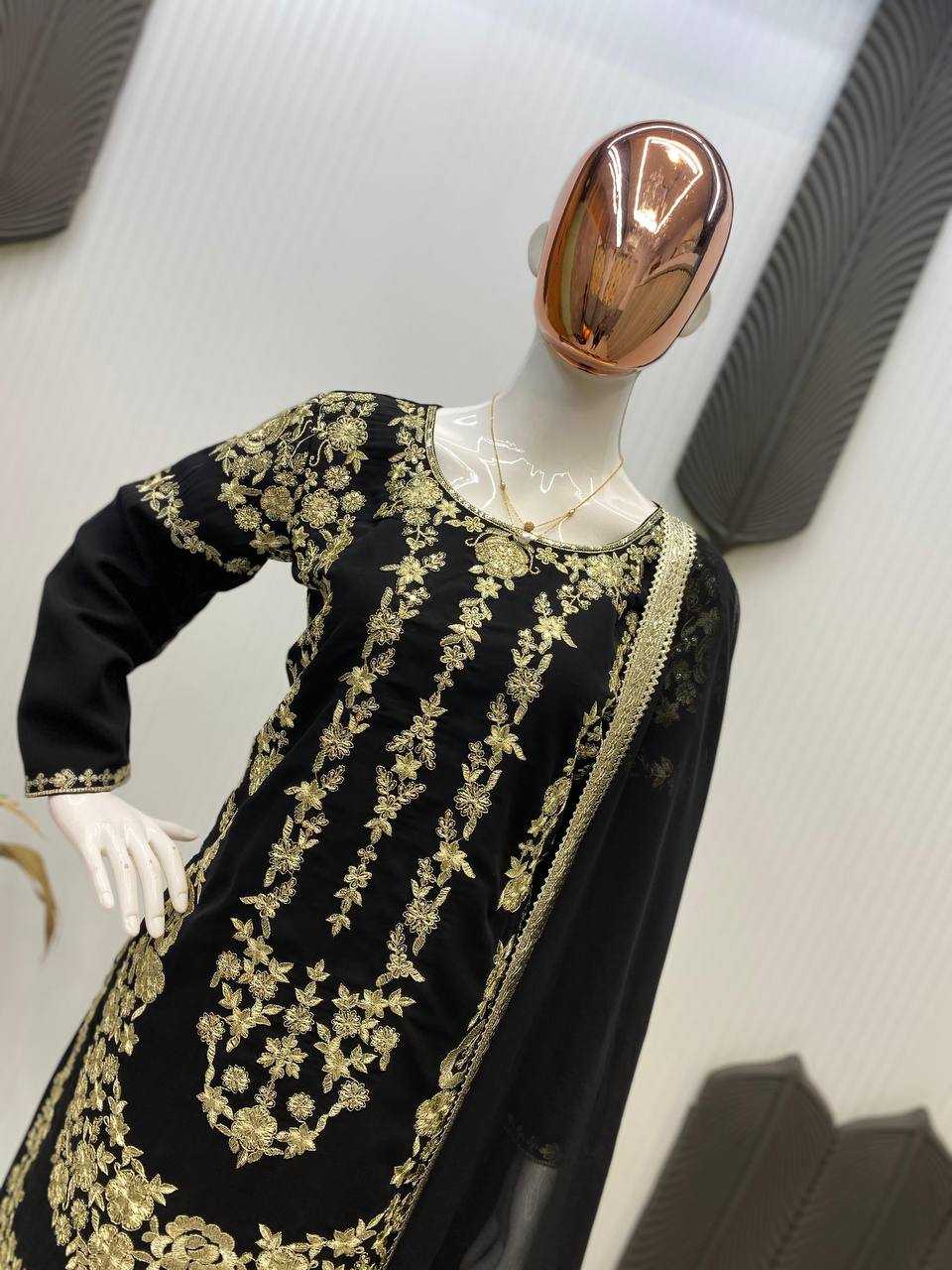 Ynf Georgette RIN141 1964 Suits & Dresses Wedding Collections Festive Collections Wholesale Sharara Salwar Suits Georgette Suit Embroidered Suits Manufacturer