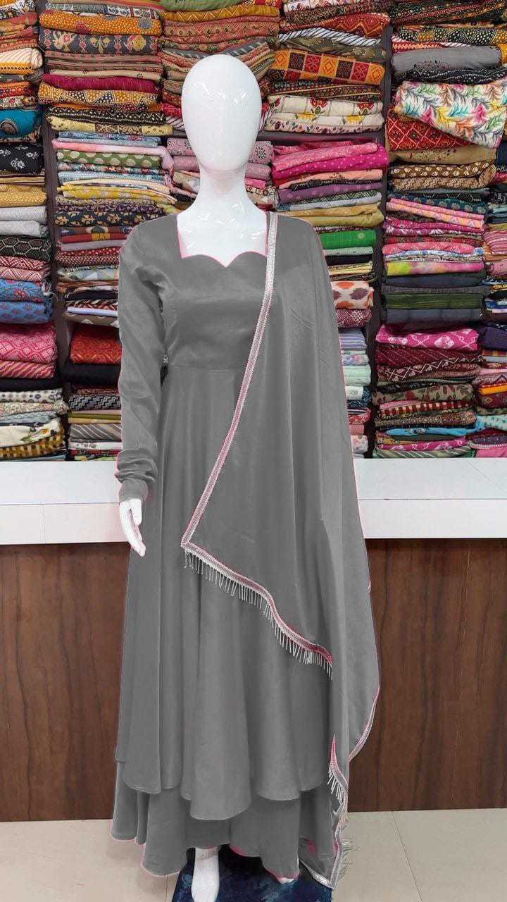Ynf Georgette RIN157 2589 Gowns Plus Size Collections Wholesale Party Gowns Georgette Gown Designer Gowns Manufacturer