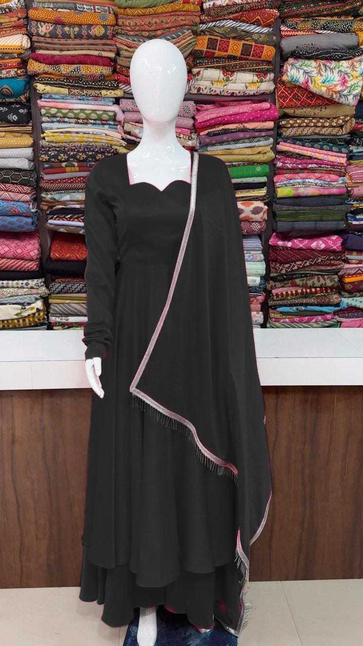 Ynf Georgette RIN157 2589 Gowns Plus Size Collections Wholesale Party Gowns Georgette Gown Designer Gowns Manufacturer