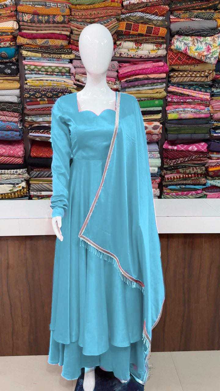 Ynf Georgette RIN157 2589 Gowns Plus Size Collections Wholesale Party Gowns Georgette Gown Designer Gowns Manufacturer