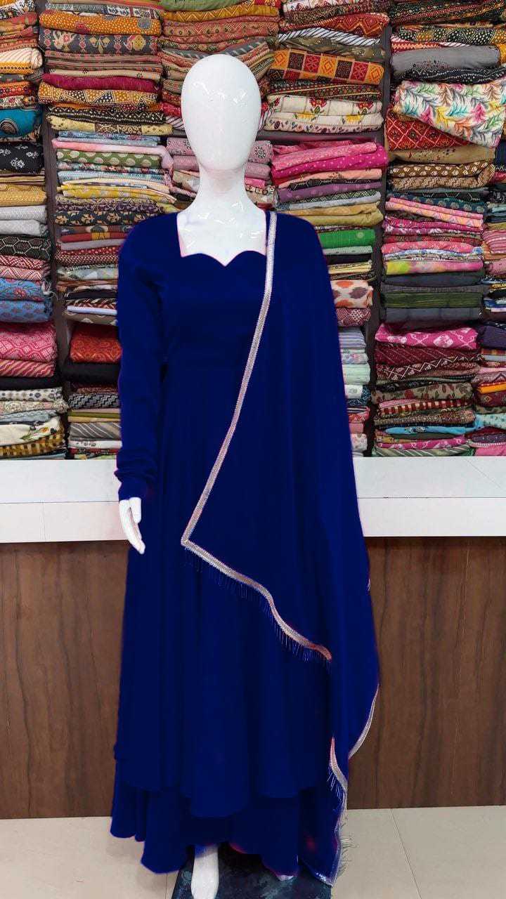 Ynf Georgette RIN157 2589 Gowns Plus Size Collections Wholesale Party Gowns Georgette Gown Designer Gowns Manufacturer