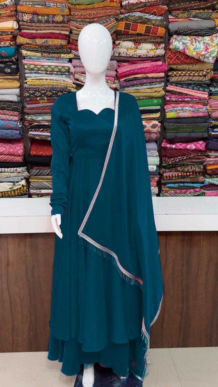 Ynf Georgette RIN157 2589 Gowns Plus Size Collections Wholesale Party Gowns Georgette Gown Designer Gowns Manufacturer