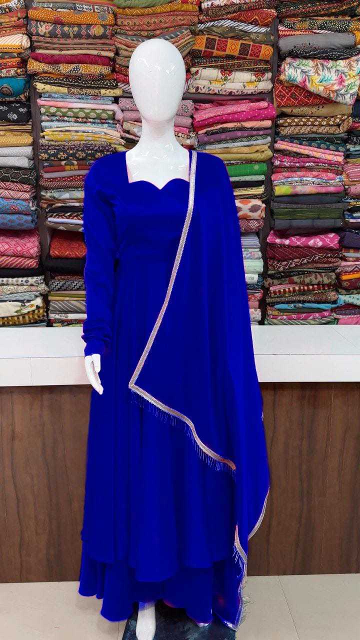 Ynf Georgette RIN157 2589 Gowns Plus Size Collections Wholesale Party Gowns Georgette Gown Designer Gowns Manufacturer