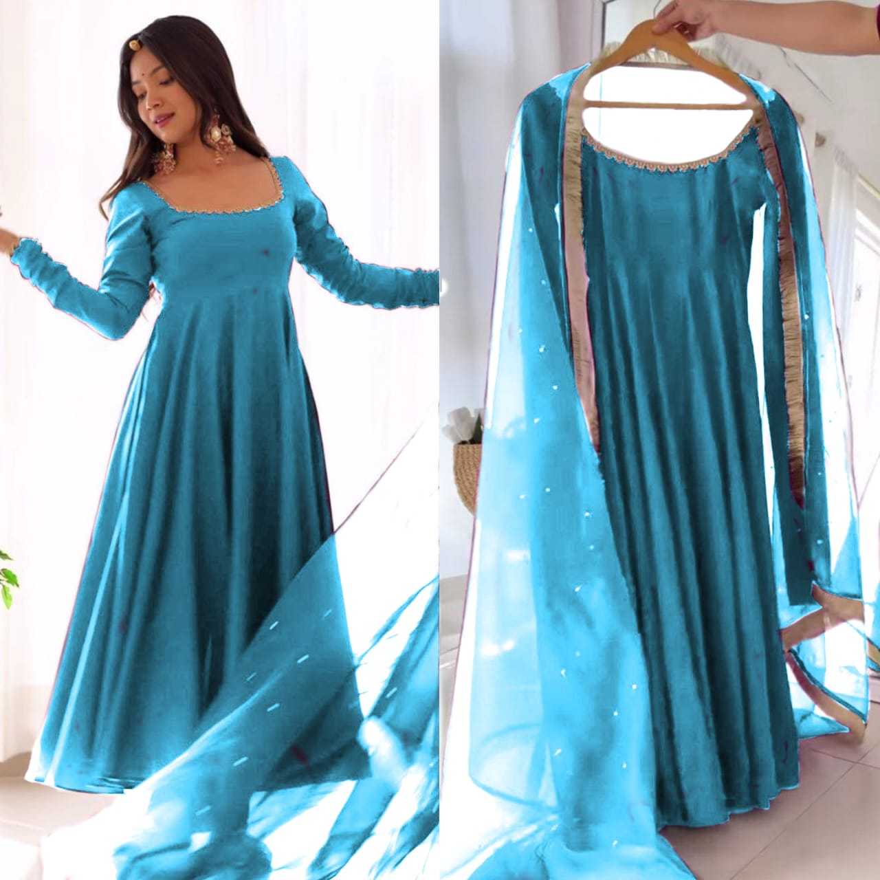 Ynf Georgette RIN157 2933 Gowns Plus Size Collections Wholesale Party Gowns Georgette Gown Designer Gowns Manufacturer
