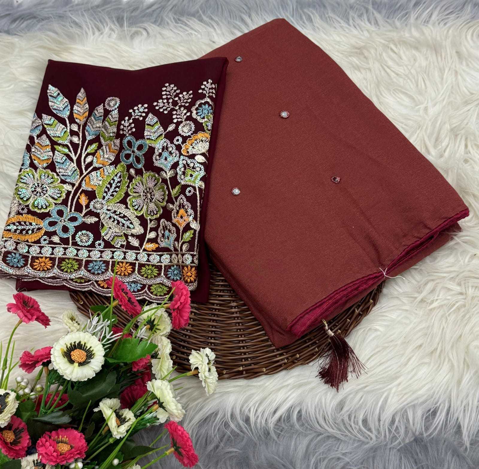 Ynf Georgette RIN171 914 Sarees Wholesale Georgette Sarees Sequence Sarees Chiffon Sarees Manufacturer