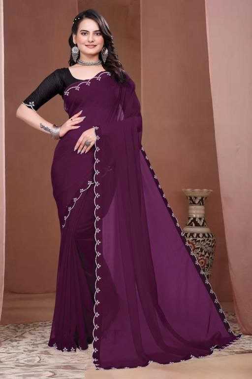 Ynf Georgette RIN193 MANJU Sarees Wholesale Georgette Sarees Plain Sarees Lightweight Sarees Manufacturer