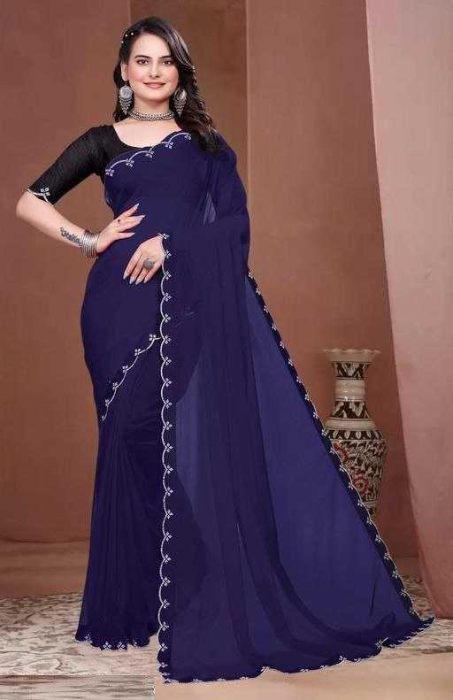Ynf Georgette RIN193 MANJU Sarees Wholesale Georgette Sarees Plain Sarees Lightweight Sarees Manufacturer