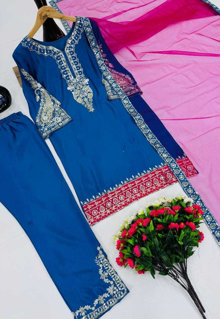 Ynf Heavy Chinnon Silk KESH512 1664 Suits & Dresses Wholesale Ladies Suits Palazzo Suit Embroidered Suits Manufacturer