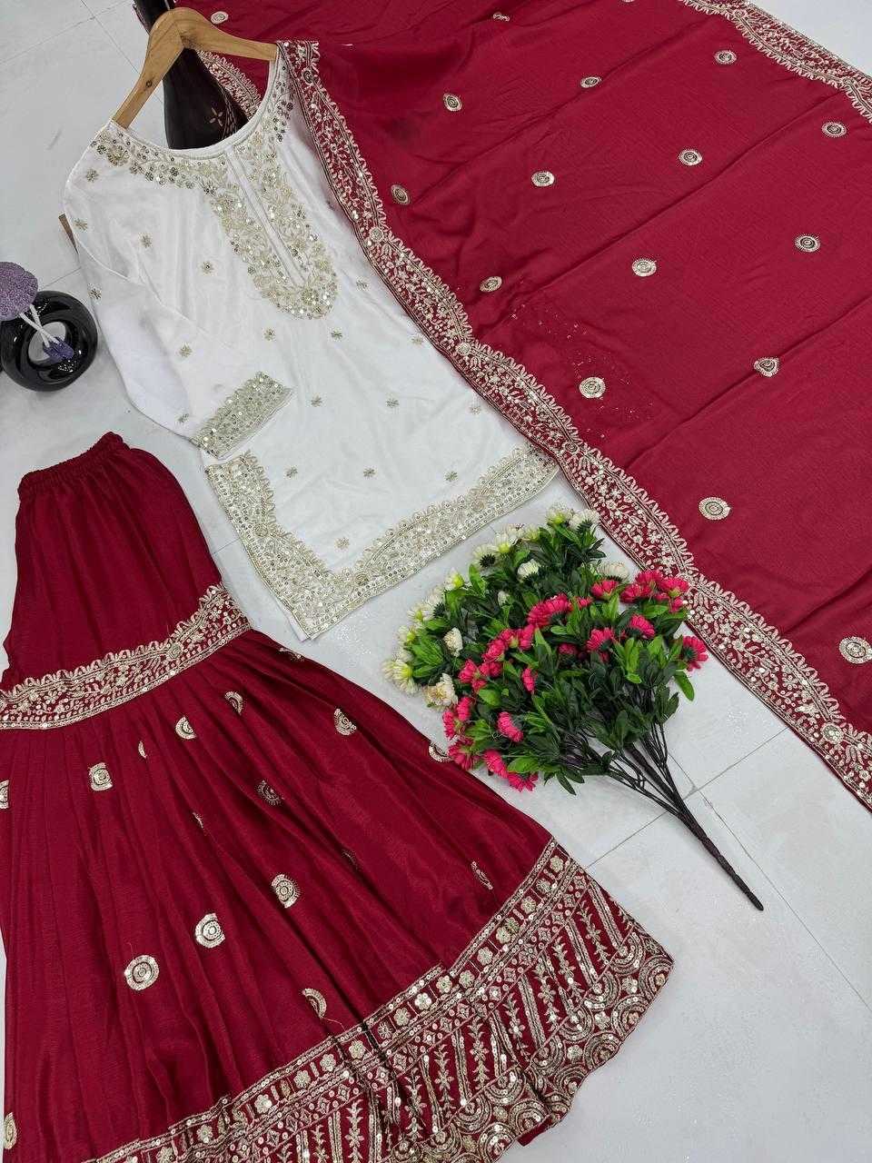 Ynf Heavy Chinnon Silk KESH512 1667 Suits & Dresses Wholesale Ladies Suits Sharara Salwar Suits Embroidery Suits Manufacturer