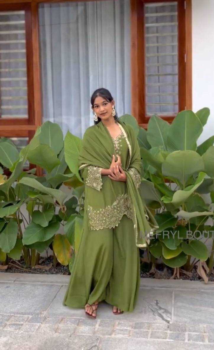Ynf Heavy Chinnon Silk KESH523 281 Suits & Dresses Wedding Collections Festive Collections Wholesale Embroidery Suits Ladies Silk Suit Designer Suits Manufacturer
