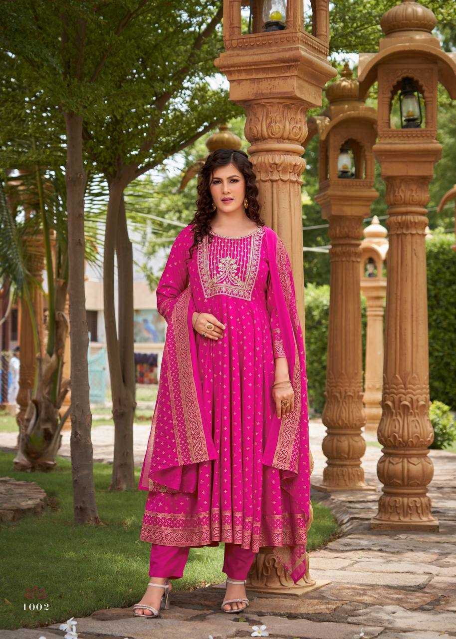 Ynf Heavy Rayon RIN131 1001 Kurti Wholesale Embroidered Kurtis Kurti With Palazzo Manufacturer