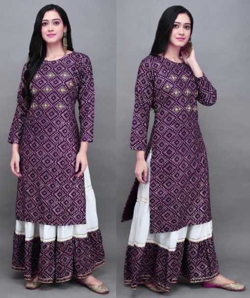 Ynf Heavy Rayon RIN158 1016 Kurti Wholesale Designer Kurtis Rayon Kurtis Kurti With Palazzo Manufacturer