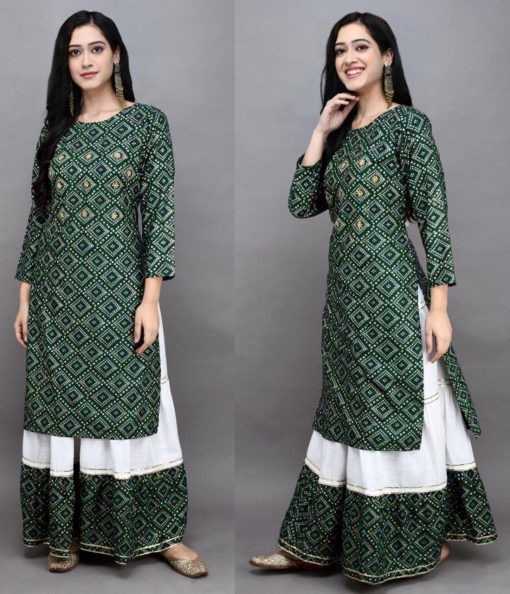 Ynf Heavy Rayon RIN158 1016 Kurti Wholesale Designer Kurtis Rayon Kurtis Kurti With Palazzo Manufacturer