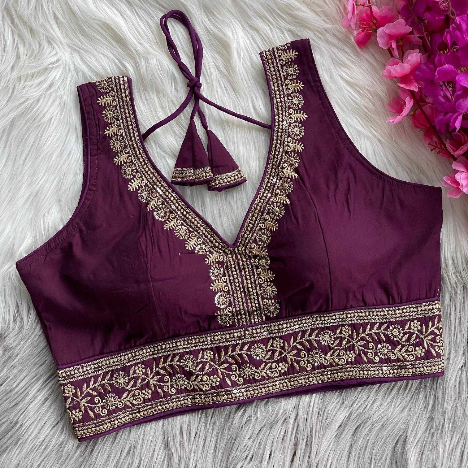 Ynf Heavy Roman Silk KESH437 LECSI Readymade Blouses Wholesale Designer Blouse Party Wear Blouse Silk Blouse Manufacturer