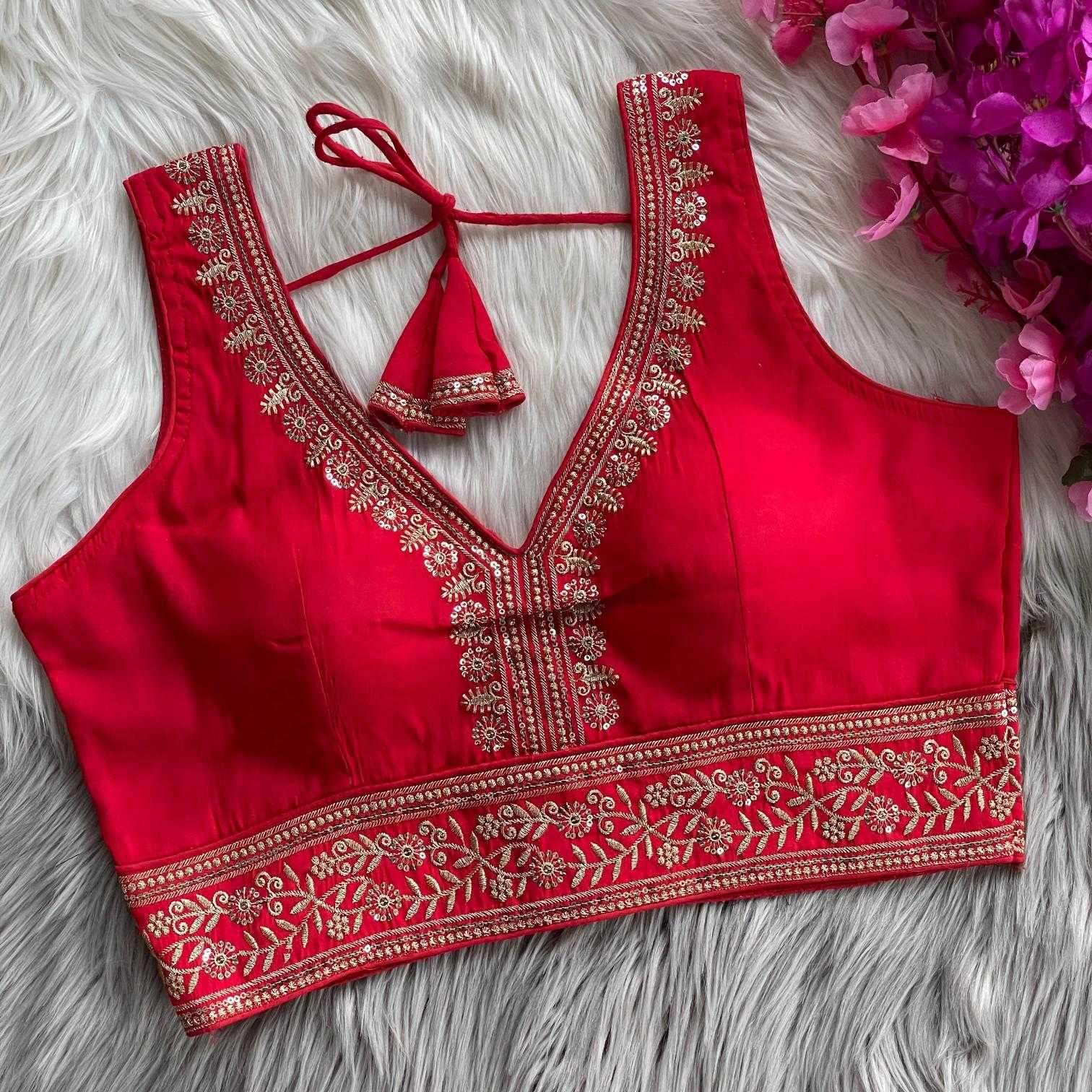 Ynf Heavy Roman Silk KESH437 LECSI Readymade Blouses Wholesale Designer Blouse Party Wear Blouse Silk Blouse Manufacturer