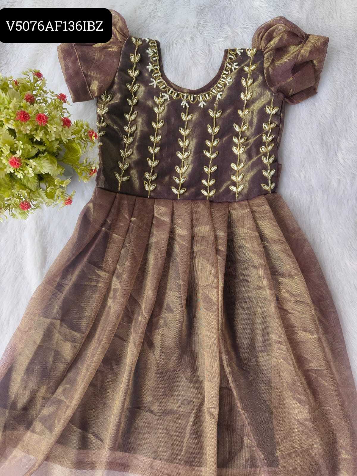 Ynf Heavy Silk KESH493 Kidie Kids Wear Wholesale Kids Gown Kids Ethnic Gowns Manufacturer