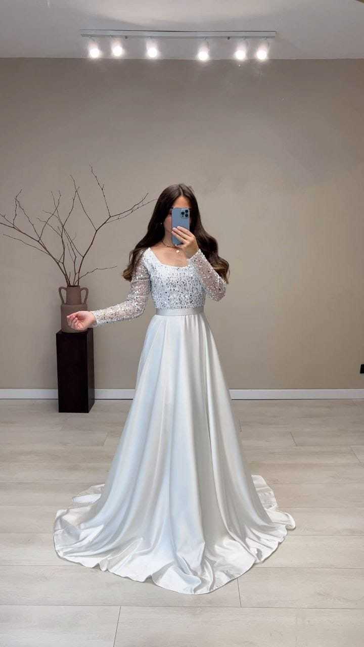 Ynf Heavy Silk RIN157 2775 Gowns Plus Size Collections Wholesale Designer Gowns Silk Gowns Sequin Gowns Manufacturer