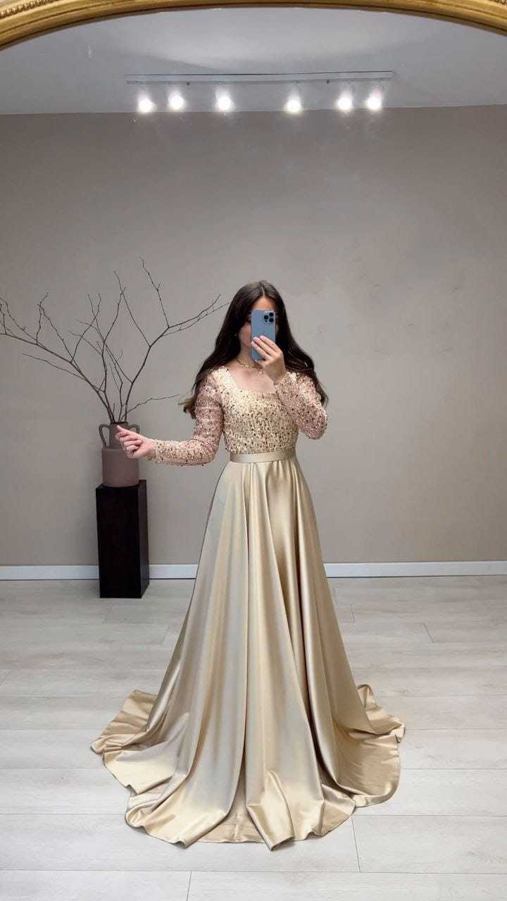 Ynf Heavy Silk RIN157 2775 Gowns Plus Size Collections Wholesale Designer Gowns Silk Gowns Sequin Gowns Manufacturer