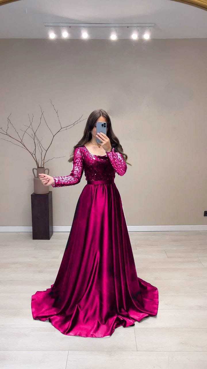 Ynf Heavy Silk RIN157 2775 Gowns Plus Size Collections Wholesale Designer Gowns Silk Gowns Sequin Gowns Manufacturer