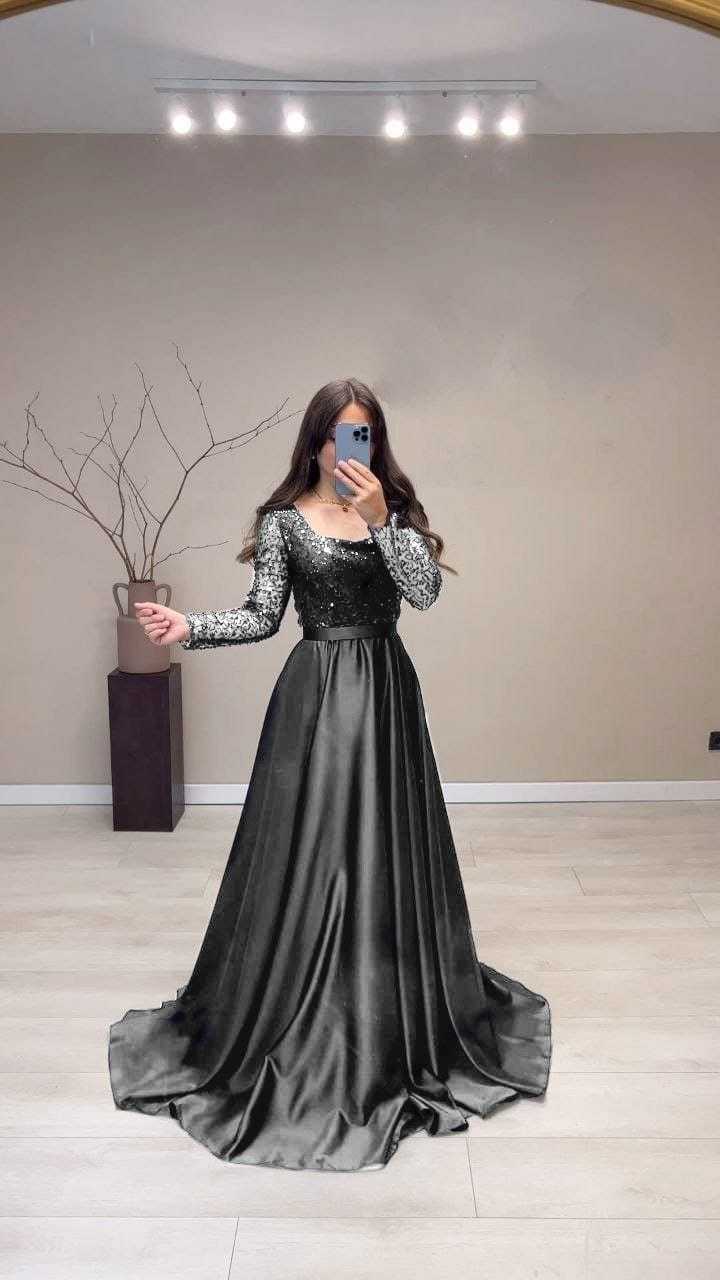 Ynf Heavy Silk RIN157 2775 Gowns Plus Size Collections Wholesale Designer Gowns Silk Gowns Sequin Gowns Manufacturer