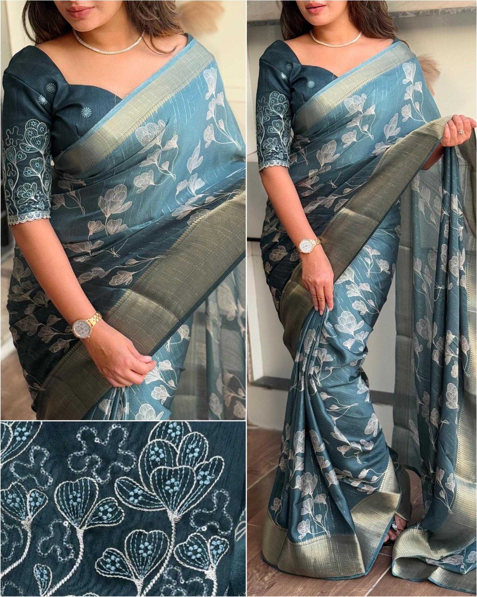 Ynf Jacquard KESH500 Mahakumbh Sarees Wholesale Printed Sarees Jacquard Saree Zari Border Sarees Manufacturer