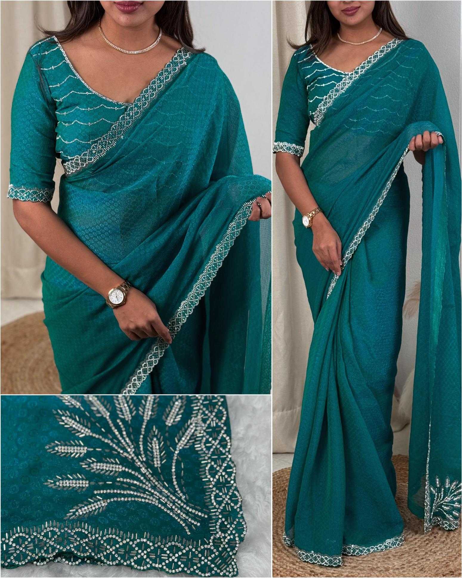 Ynf Jacquard KESH500 Taj Sarees Wholesale Designer Sarees Jacquard Saree Swarovski Sarees Manufacturer
