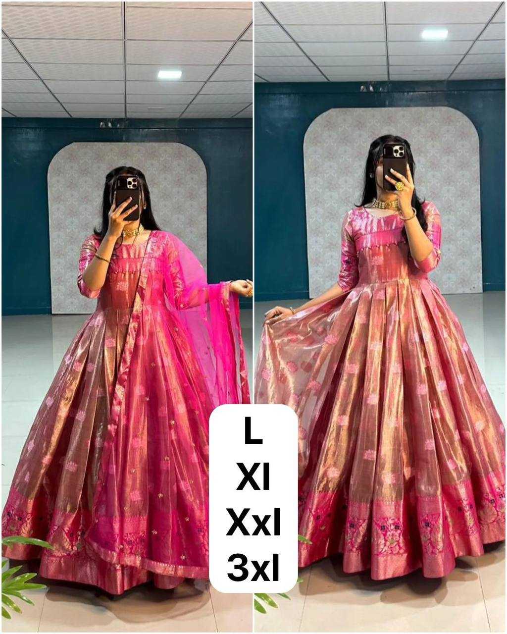 Ynf Jacquard KESH544 215 Gowns Wholesale Fancy Gowns Anarkali Gown Party Wear Gowns Manufacturer