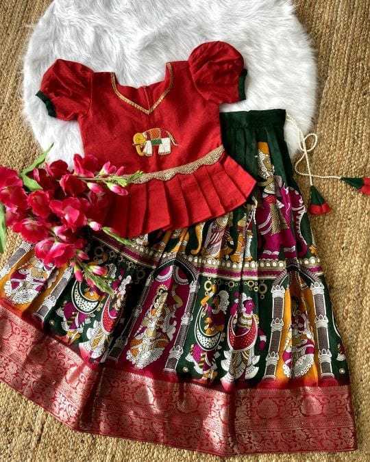 Ynf Jacquard RIN222 101 Kids Wear Wholesale Kids Lehenga Kids Lehenga Choli Baby Girl Lehenga Manufacturer