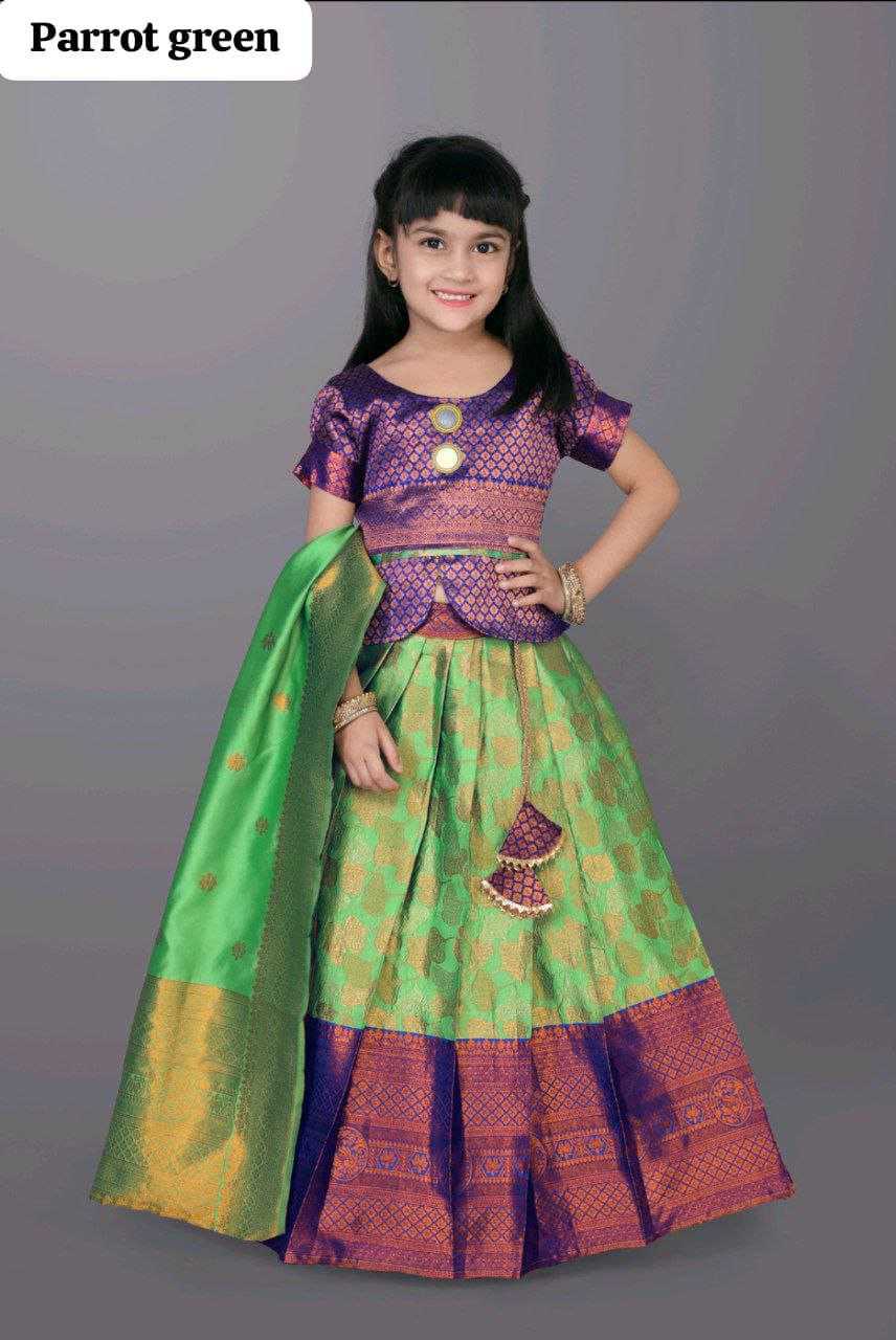 Ynf Jequard Silk RIN204 SIS Kids Wear Wholesale Kids Lehenga Choli Manufacturer