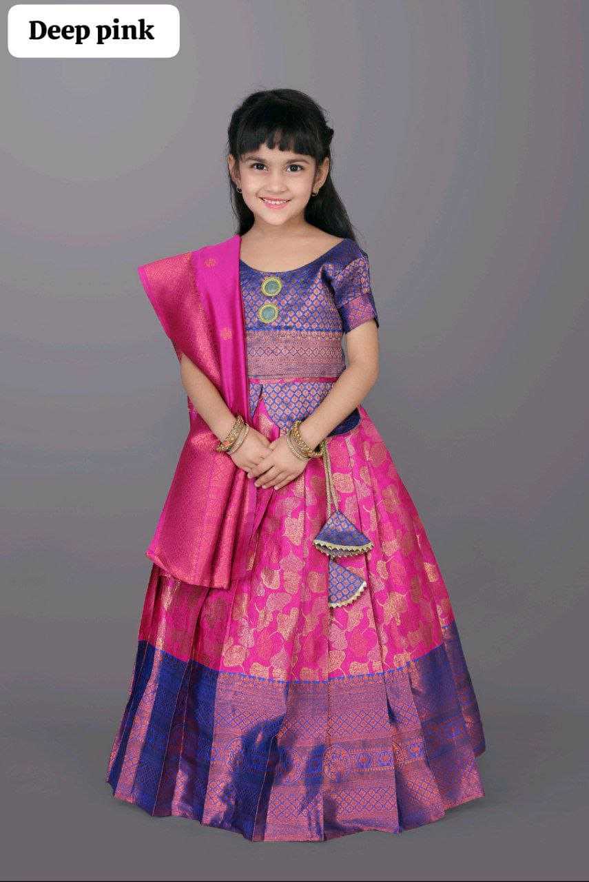 Ynf Jequard Silk RIN204 SIS Kids Wear Wholesale Kids Lehenga Choli Manufacturer