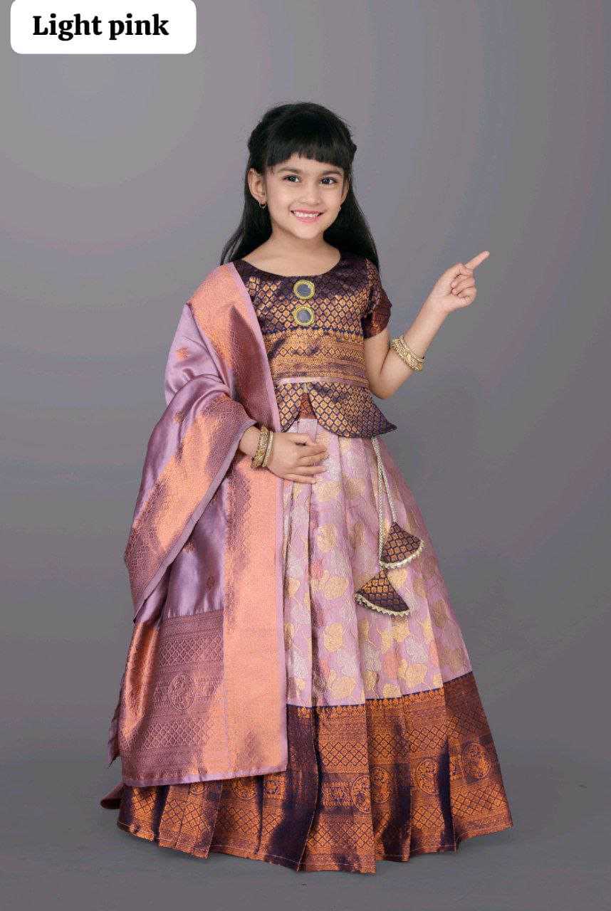 Ynf Jequard Silk RIN204 SIS Kids Wear Wholesale Kids Lehenga Choli Manufacturer