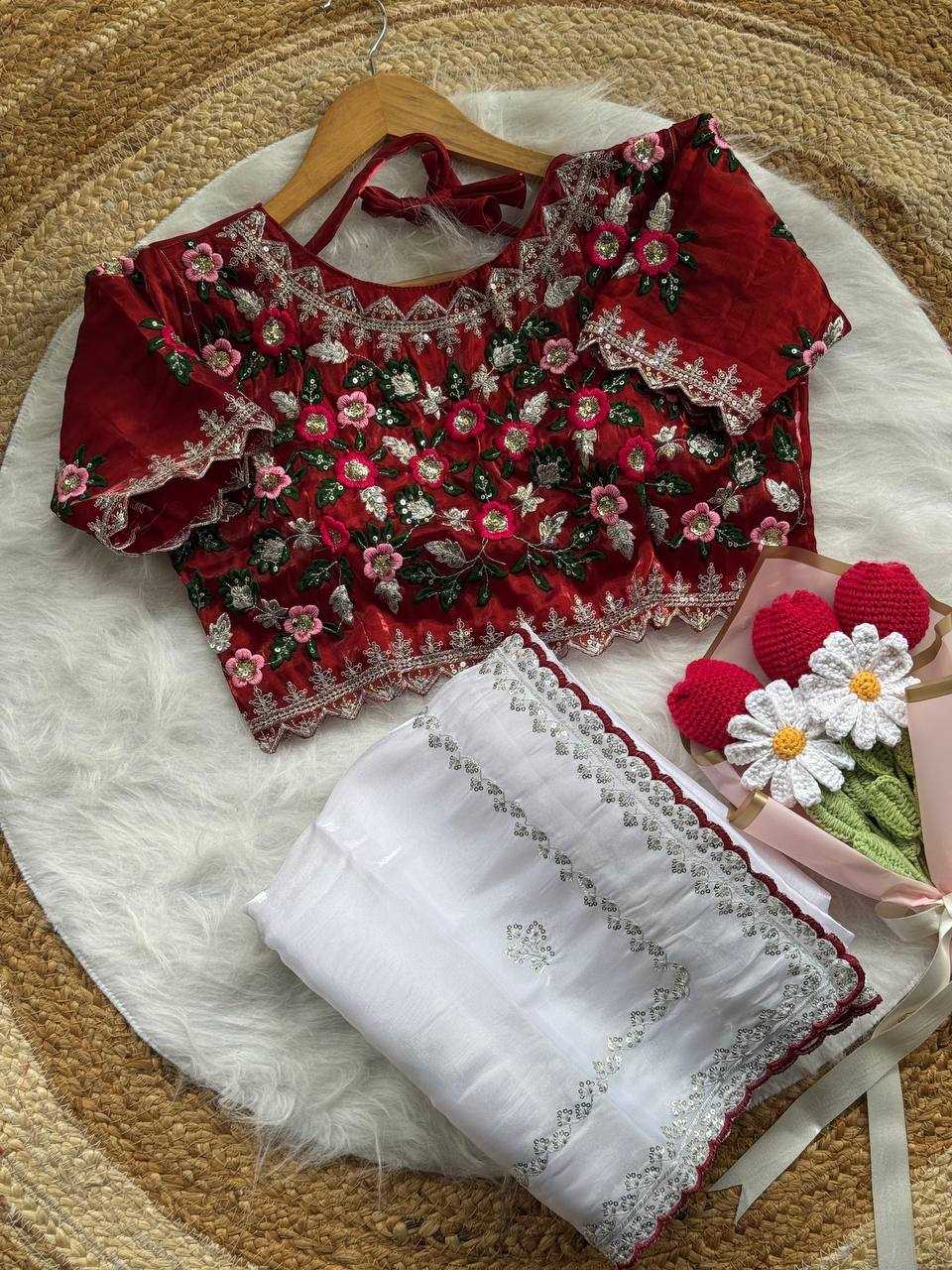 Ynf Jimmy Choo RIN105 LAVANYA Sarees Wedding Collections Festive Collections Wholesale Jimmy Choo Sarees Embroidered Sarees Zari Border Sarees Manufacturer