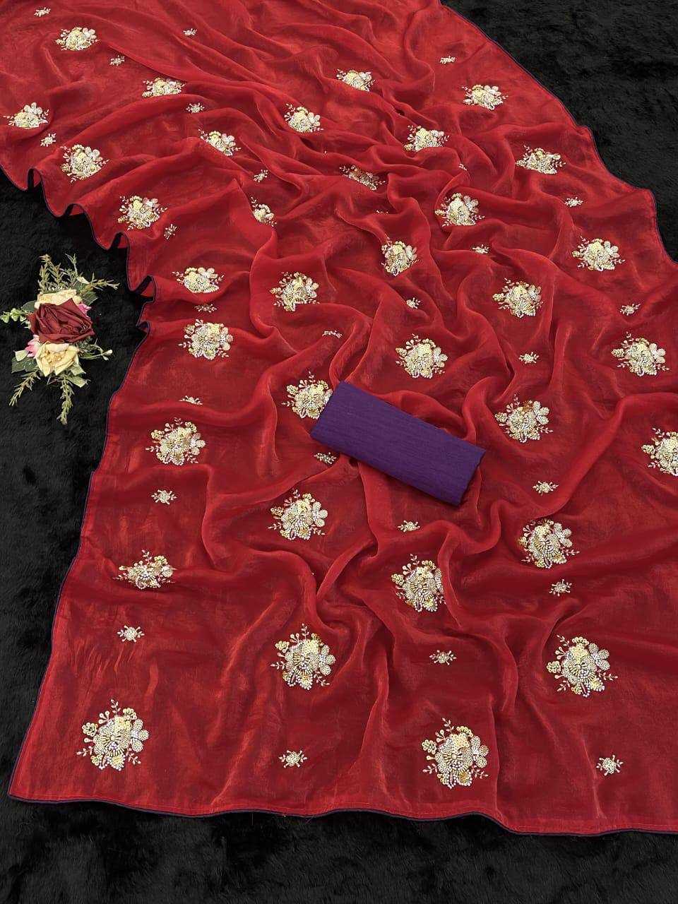 Ynf Jimmy Choo RIN187 761 Sarees Wholesale Jimmy Choo Sarees Sequin Sarees Manufacturer