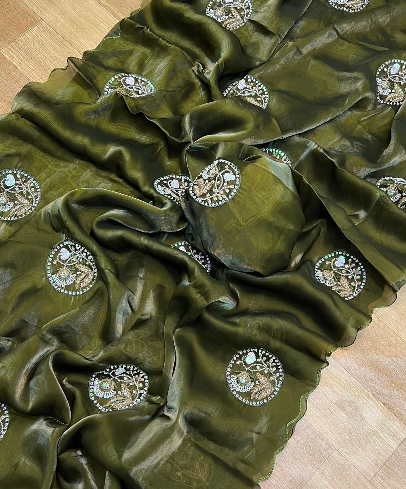 Ynf Jimmy Choo RIN198 Real Handworks Butta Sarees Wholesale Jimmy Choo Sarees Hand Work Sarees Butta Sarees Manufacturer